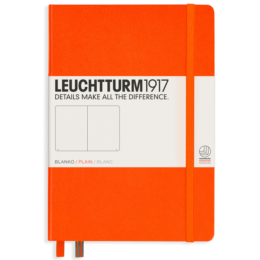 Записная книжка Leuchtturm Medium A5 Orange твердая обложка 251 стр, артикул 342936. Фото 1