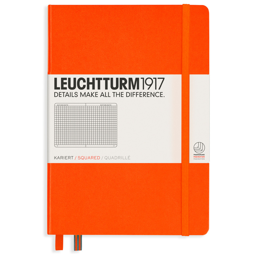 Записная книжка Leuchtturm Medium A5 Orange твердая обложка 251 стр, артикул 342936. Фото 10