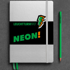 Записная книжка Leuchtturm Limited Editon Neon! A5 Silver/Green (в точку)