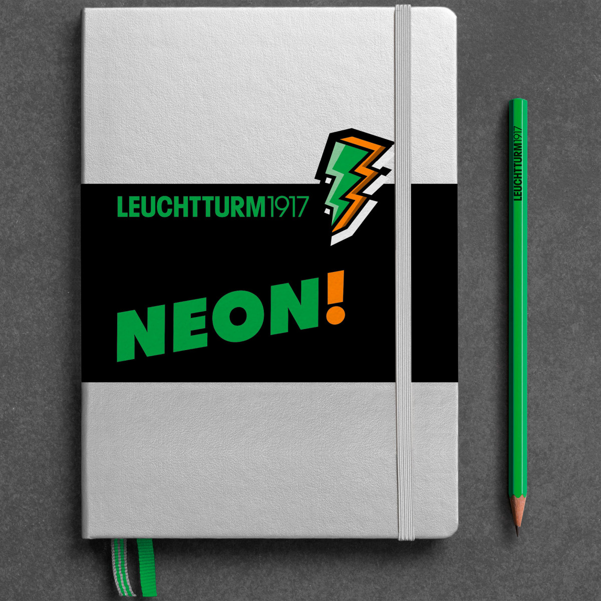 Записная книжка Leuchtturm Limited Editon Neon! A5 Silver/Green (в точку), 361390 Записная книжка Leuchtturm Limited Editon Neon! A5 Silver/Green (в точку), артикул 361390. Фото 1
