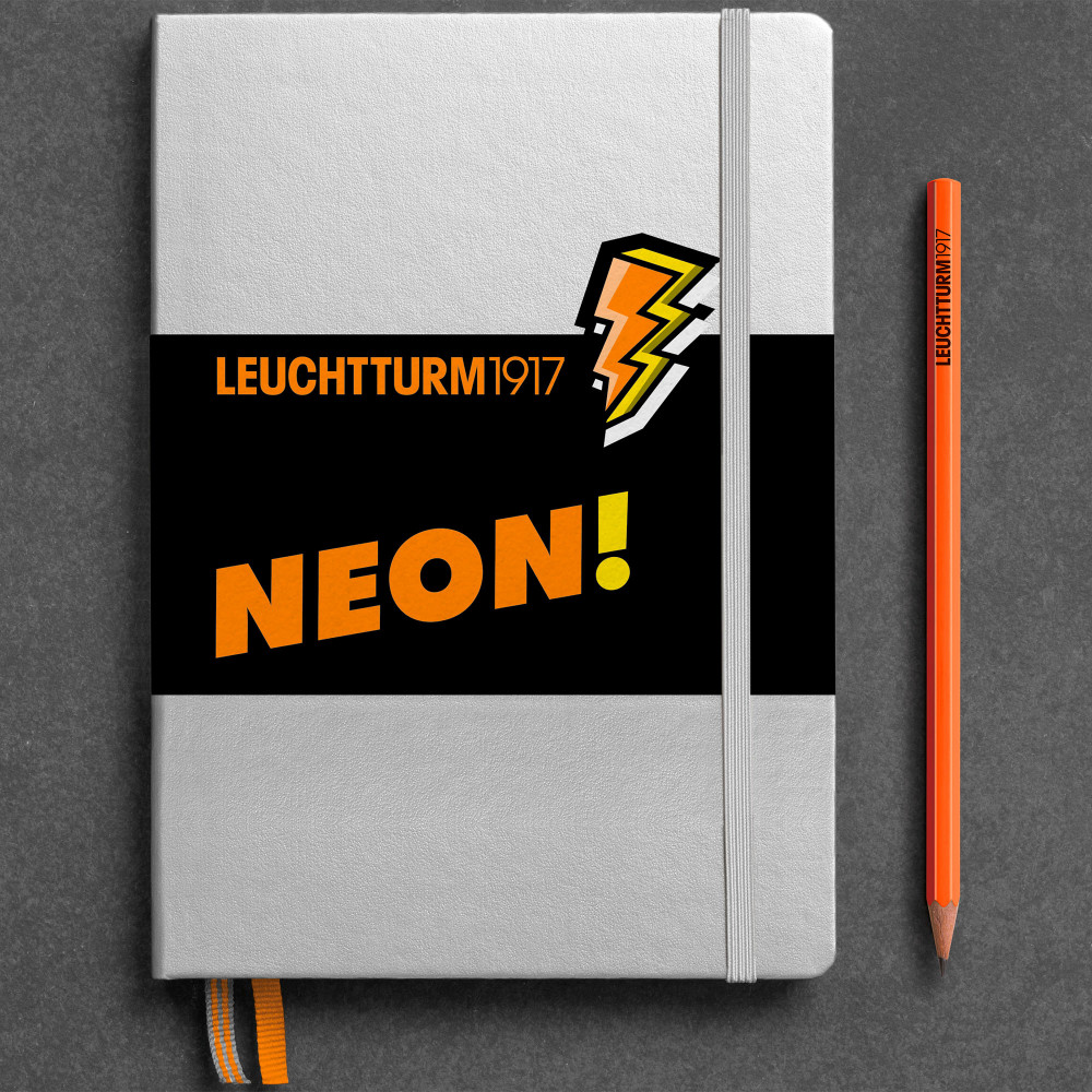 Записная книжка Leuchtturm Limited Editon Neon! A5 Silver/Orange (в точку), артикул 361391. Фото 1