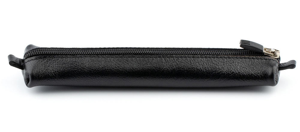 Кожаный чехол для ручки Handmade на молнии черный, артикул h12401-black. Фото 1
