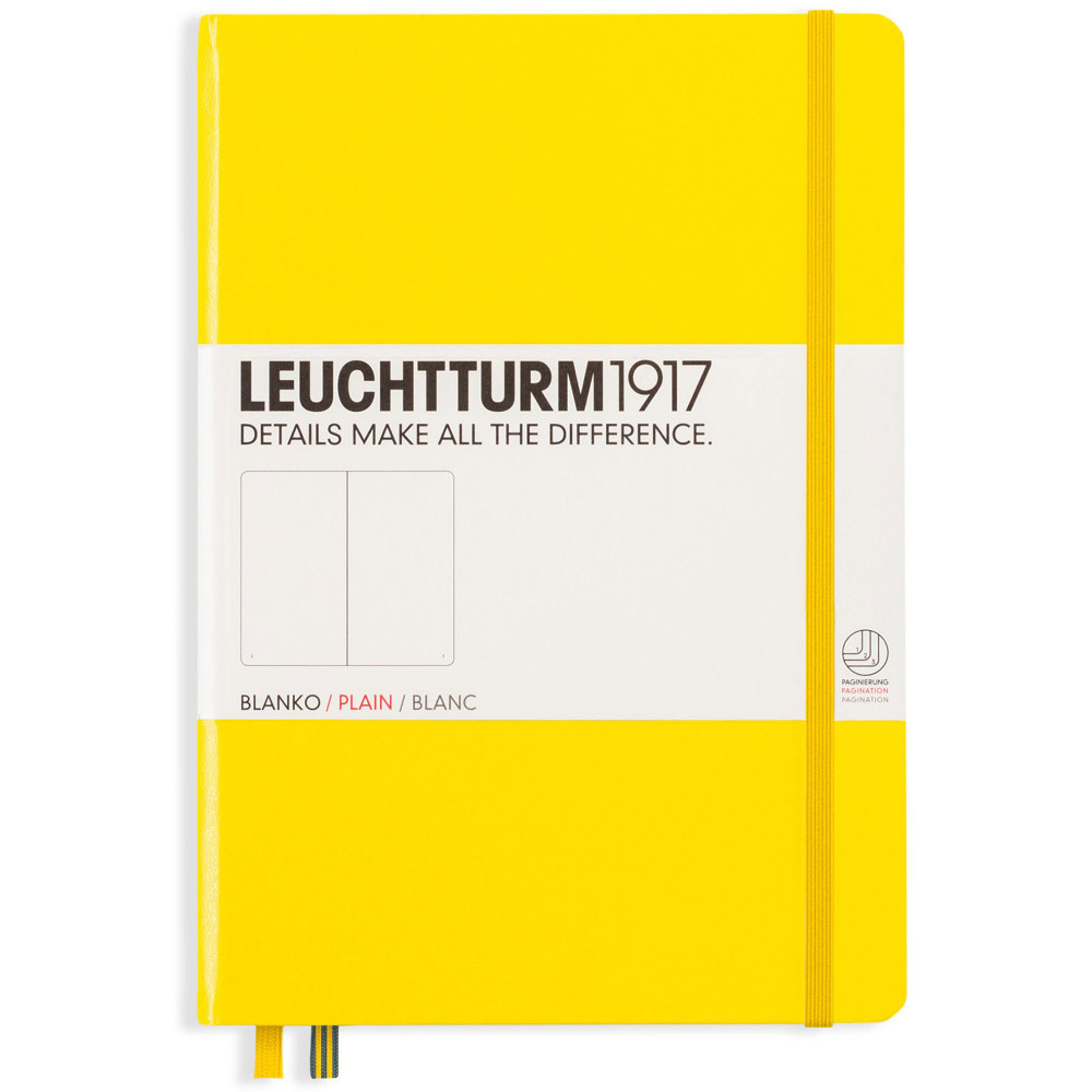 Записная книжка Leuchtturm Medium A5 Lemon твердая обложка 251 стр, артикул 344801. Фото 1