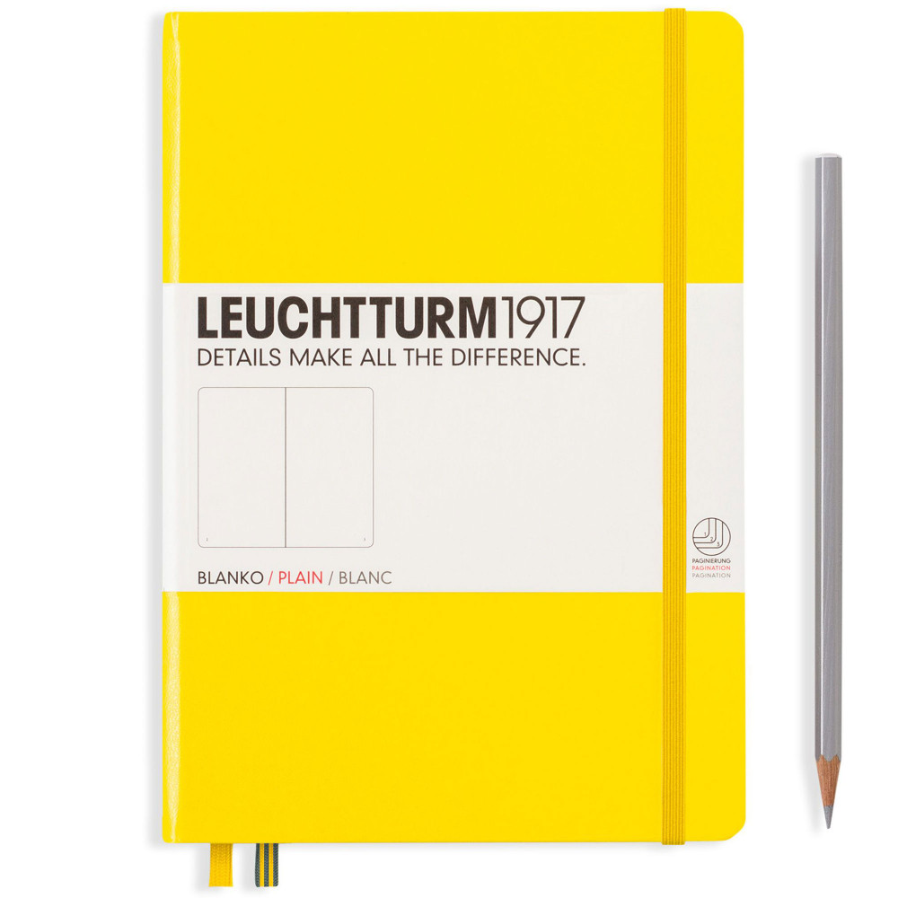 Записная книжка Leuchtturm Medium A5 Lemon твердая обложка 251 стр, артикул 344801. Фото 2