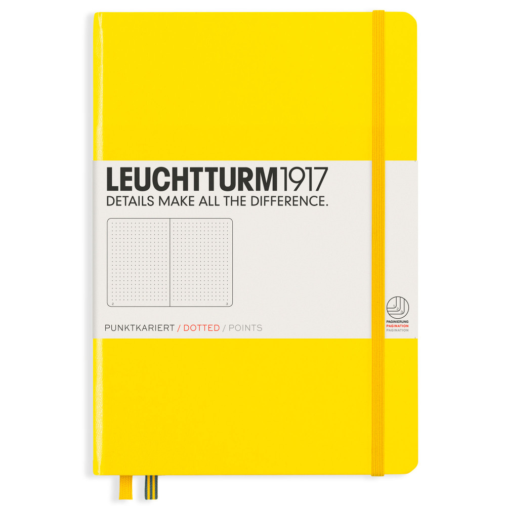 Записная книжка Leuchtturm Medium A5 Lemon твердая обложка 251 стр, артикул 344801. Фото 8