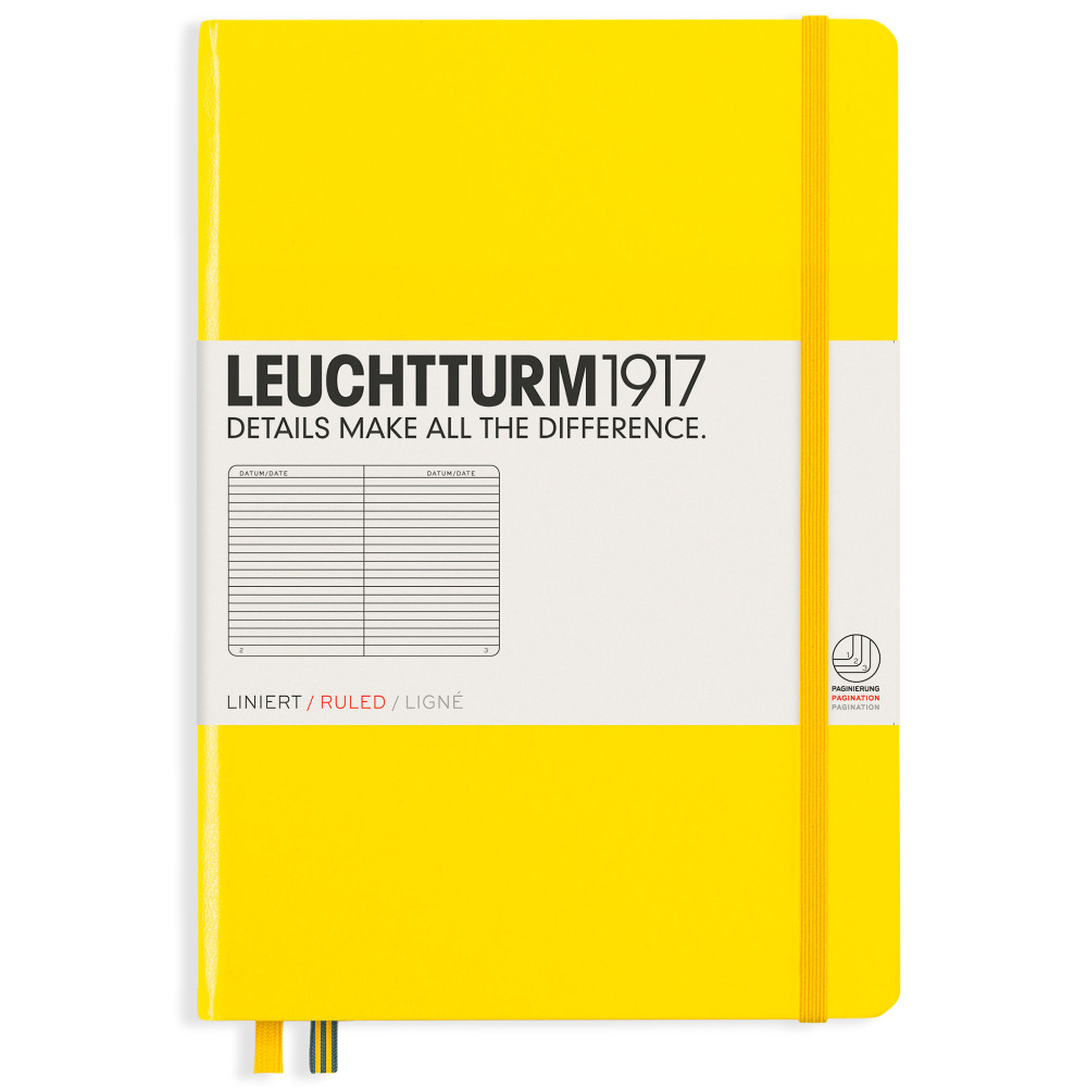 Записная книжка Leuchtturm Medium A5 Lemon твердая обложка 251 стр, артикул 344801. Фото 9