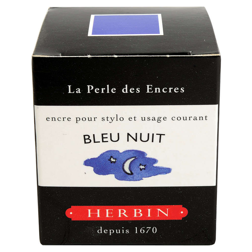 Флакон с чернилами Herbin Bleu nuit (темно-синий) 30 мл, артикул 13019T. Фото 3