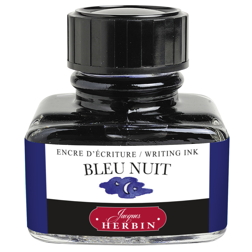 Флакон с чернилами Herbin Bleu nuit (темно-синий) 30 мл, артикул 13019T. Фото 4