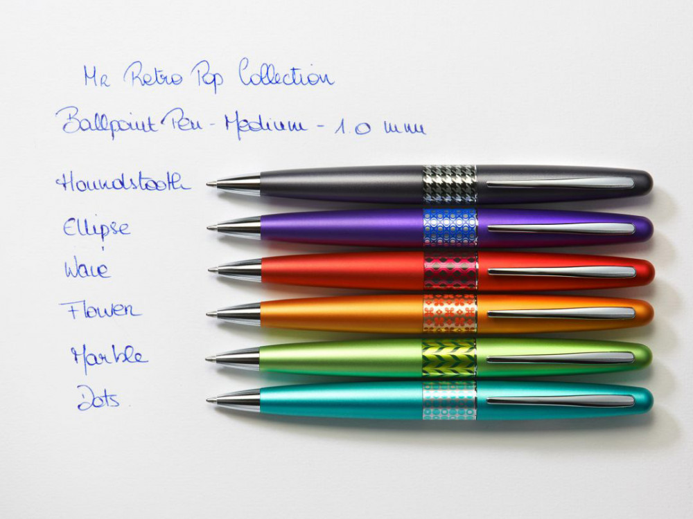 Шариковая ручка Pilot MR Retro Pop Metallic Light Blue, артикул bp-mr3-m-dt. Фото 4