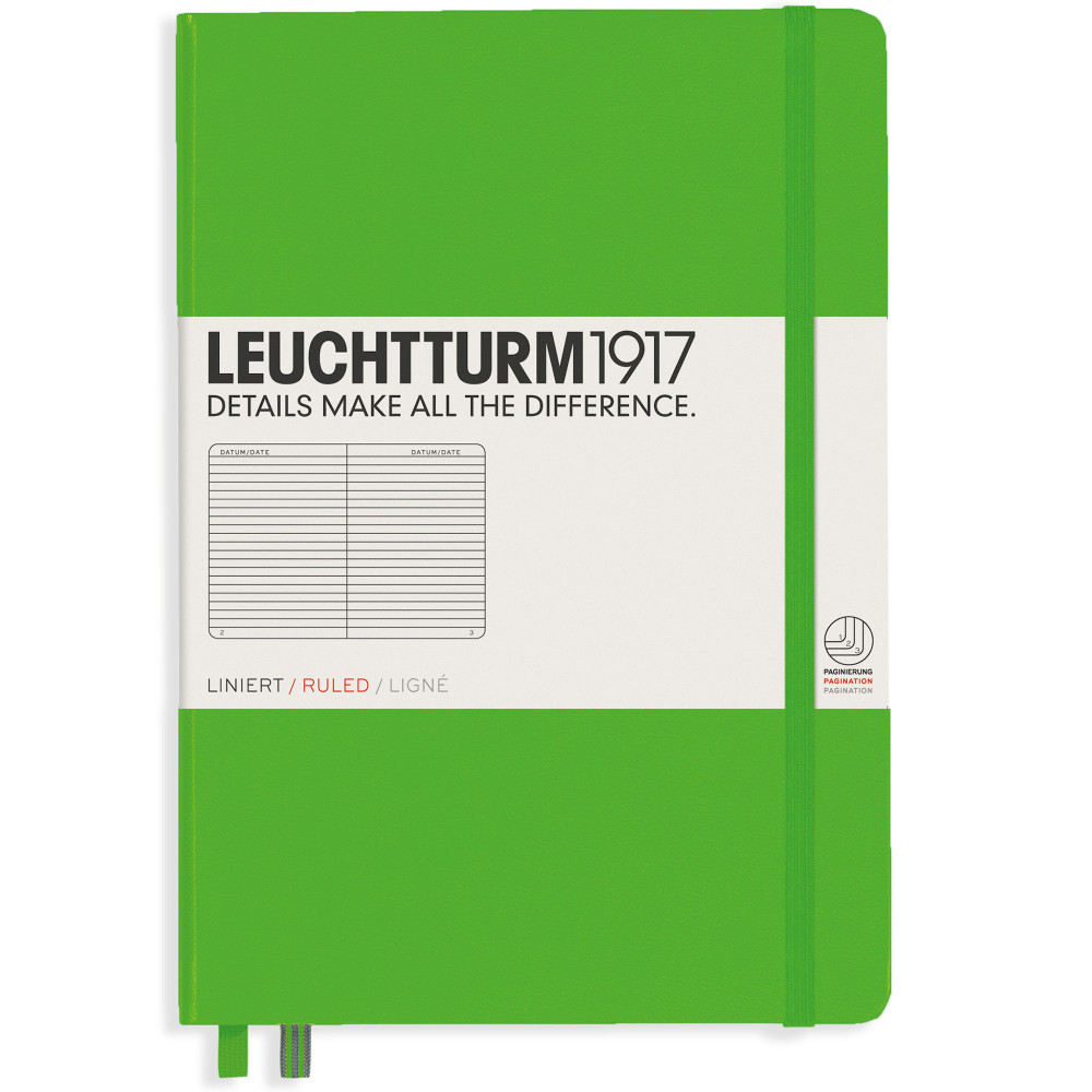 Записная книжка Leuchtturm Medium A5 Fresh Green твердая обложка 251 стр, артикул 357488. Фото 1