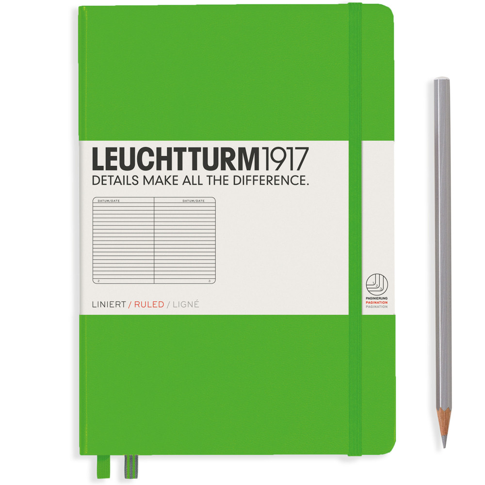 Записная книжка Leuchtturm Medium A5 Fresh Green твердая обложка 251 стр, артикул 357488. Фото 2