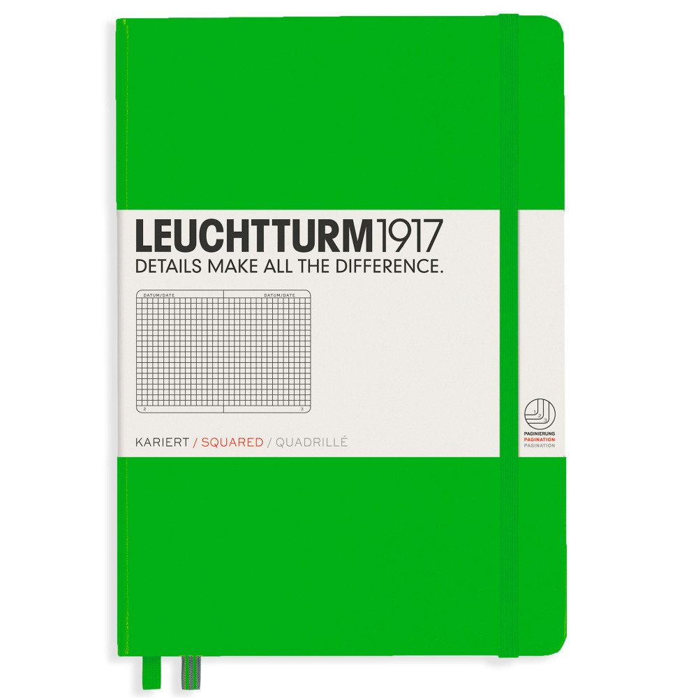Записная книжка Leuchtturm Medium A5 Fresh Green твердая обложка 251 стр, артикул 357488. Фото 8
