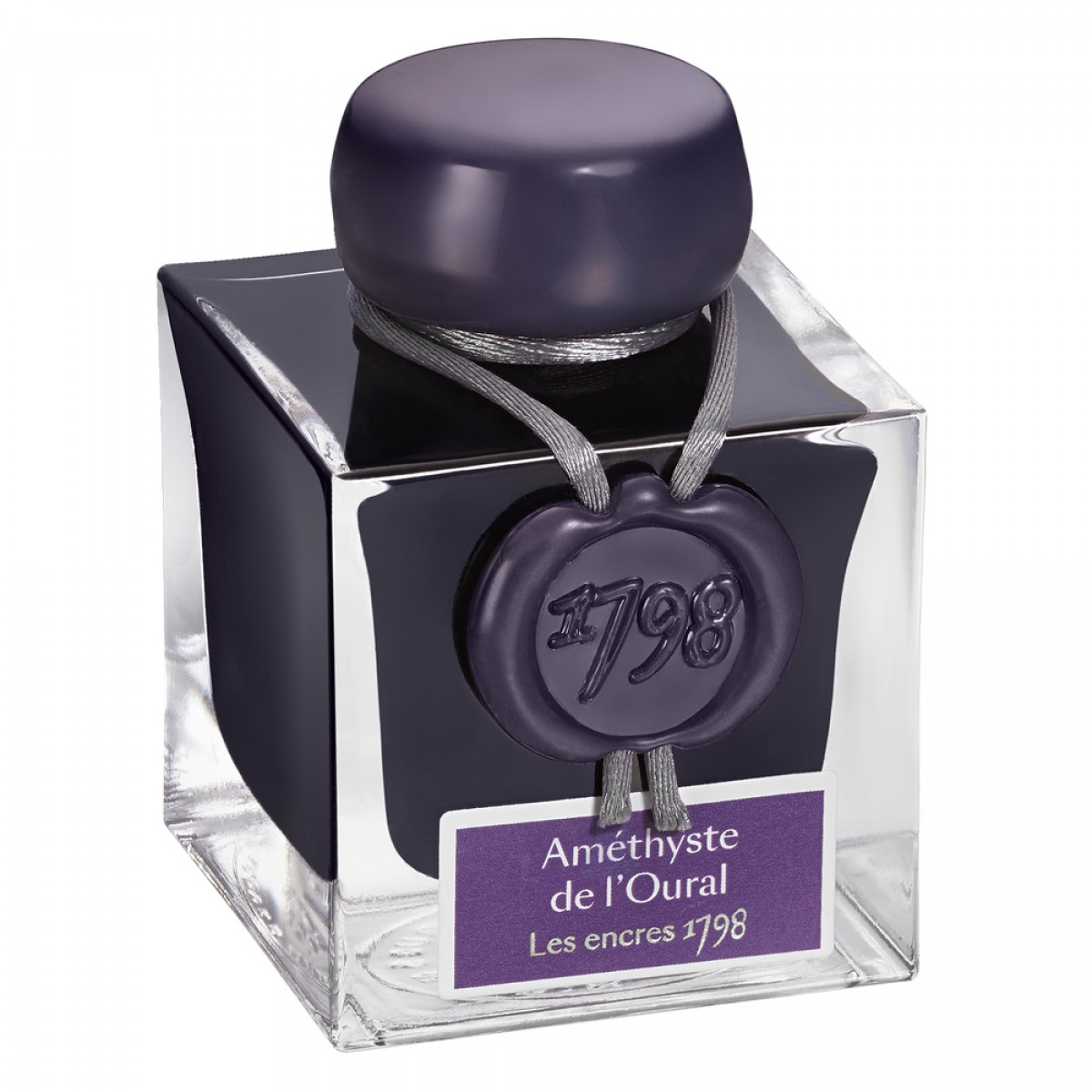 Чернила J. Herbin 1798 Amethyste de l'Oural 50 мл (фиолетовый с серебряными блестками), 15579JT Чернила J. Herbin 1798 Amethyste de l'Oural 50 мл (фиолетовый с серебряными блестками), артикул 15579JT. Фото 1