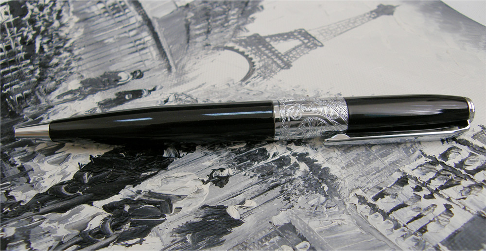 Шариковая ручка Pierre Cardin Baron черный лак хром, артикул PC2200BP. Фото 2