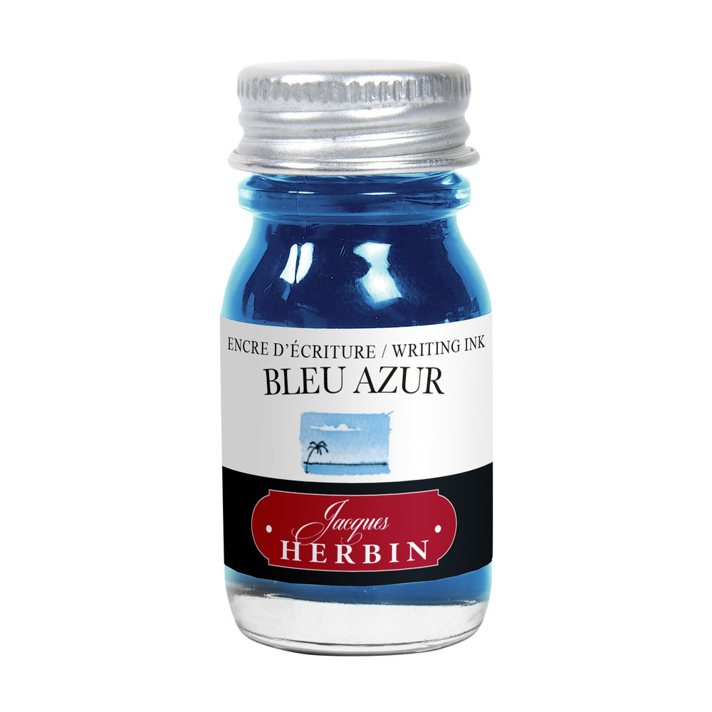 Флакон с чернилами Herbin Bleu azur (светло-голубой) 10 мл, артикул 11512T. Фото 1