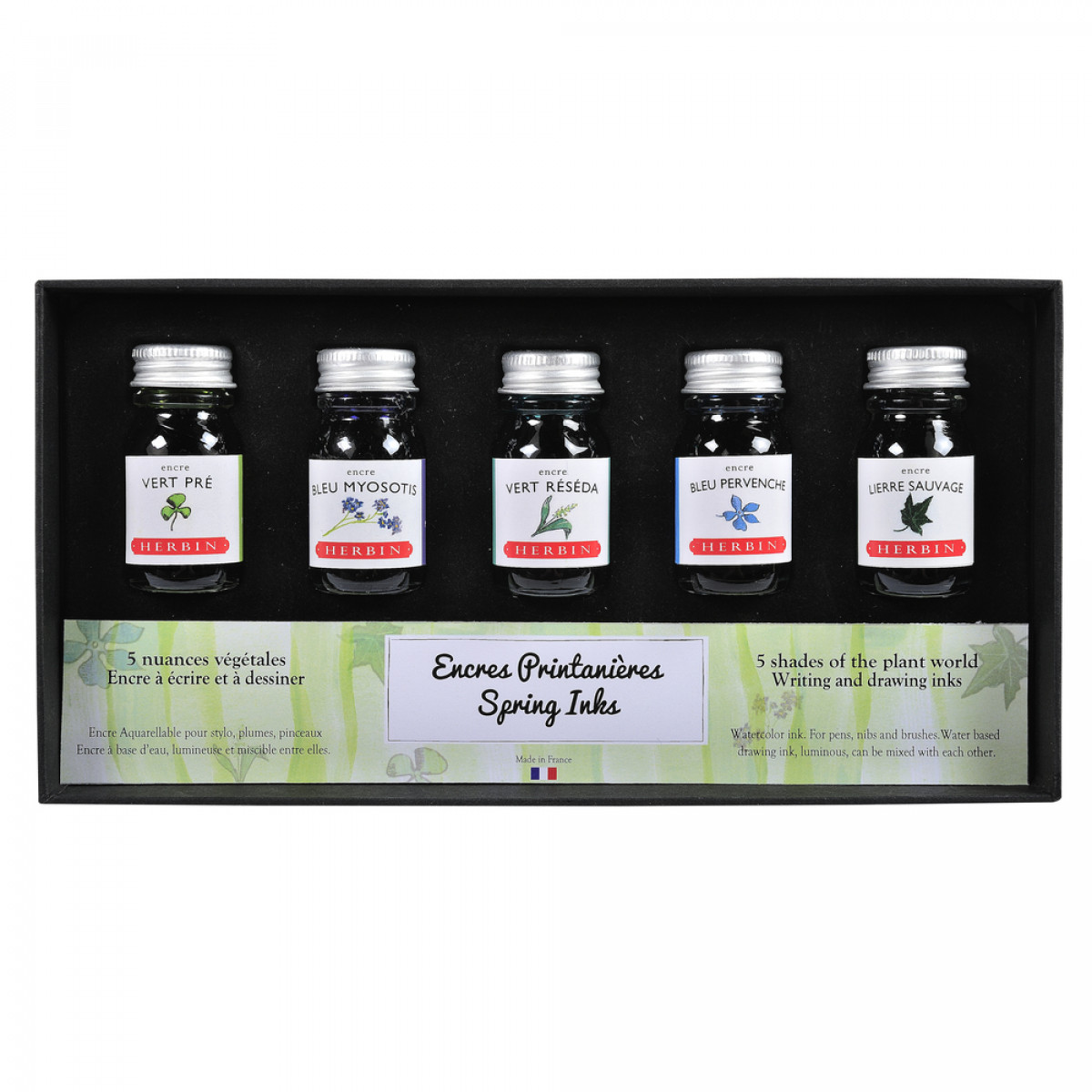 Подарочный набор с чернилами Herbin Spring (5 флаконов), артикул 18501T. Фото 1