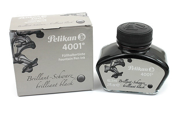 Флакон с чернилами Pelikan 4001 Brilliant Black для перьевой ручки 62,5 мл черный, артикул 329144. Фото 2
