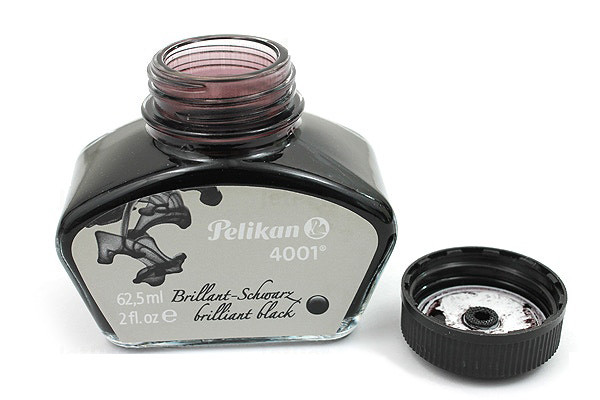 Флакон с чернилами Pelikan 4001 Brilliant Black для перьевой ручки 62,5 мл черный, артикул 329144. Фото 3