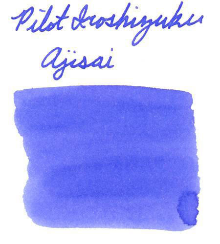 Флакон с чернилами Pilot Iroshizuku Blue Ajisai (гортензия) для перьевых ручек 15 мл, артикул INK-15-AJ. Фото 2