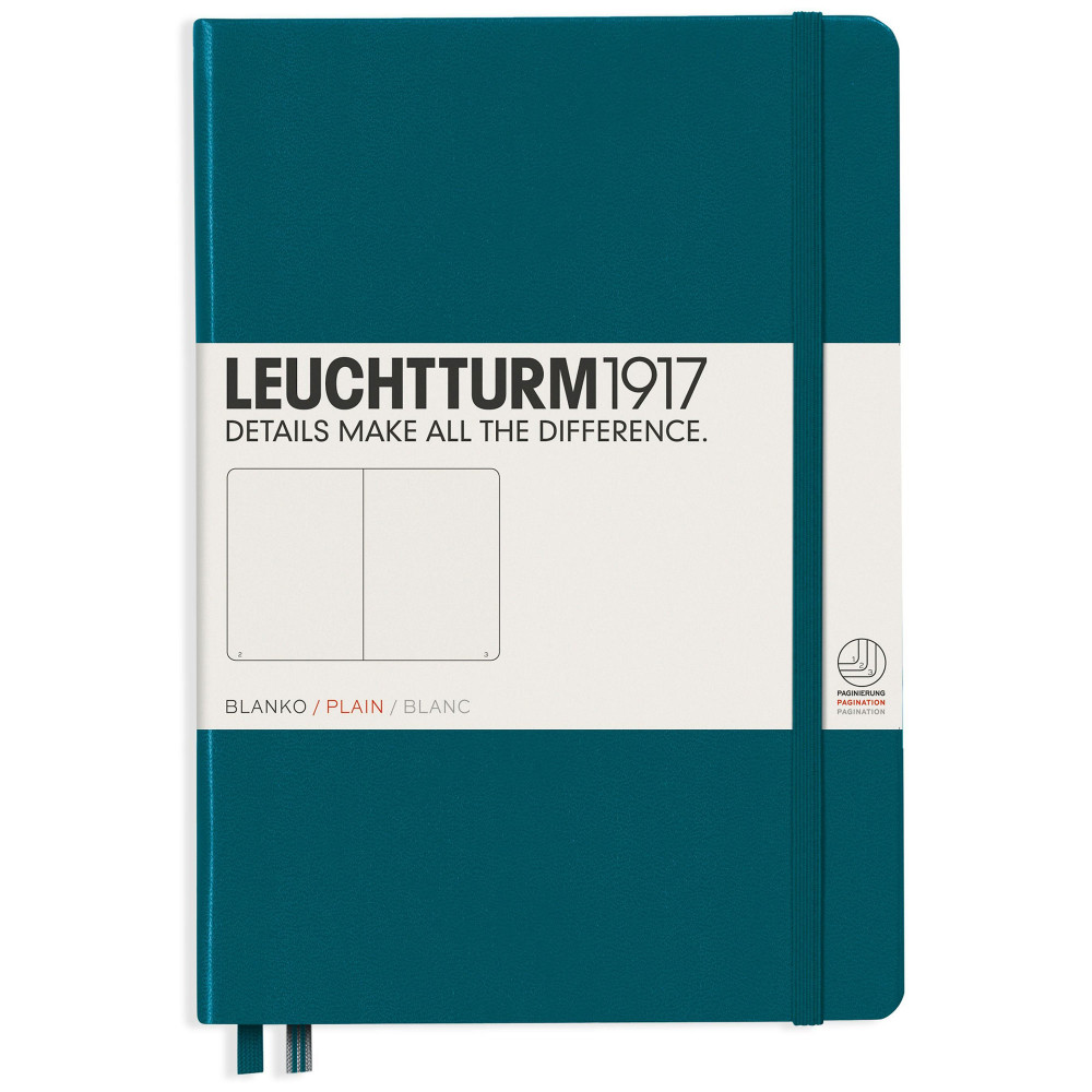 Записная книжка Leuchtturm Medium A5 Pacific Green твердая обложка 251 стр, артикул 359698. Фото 1