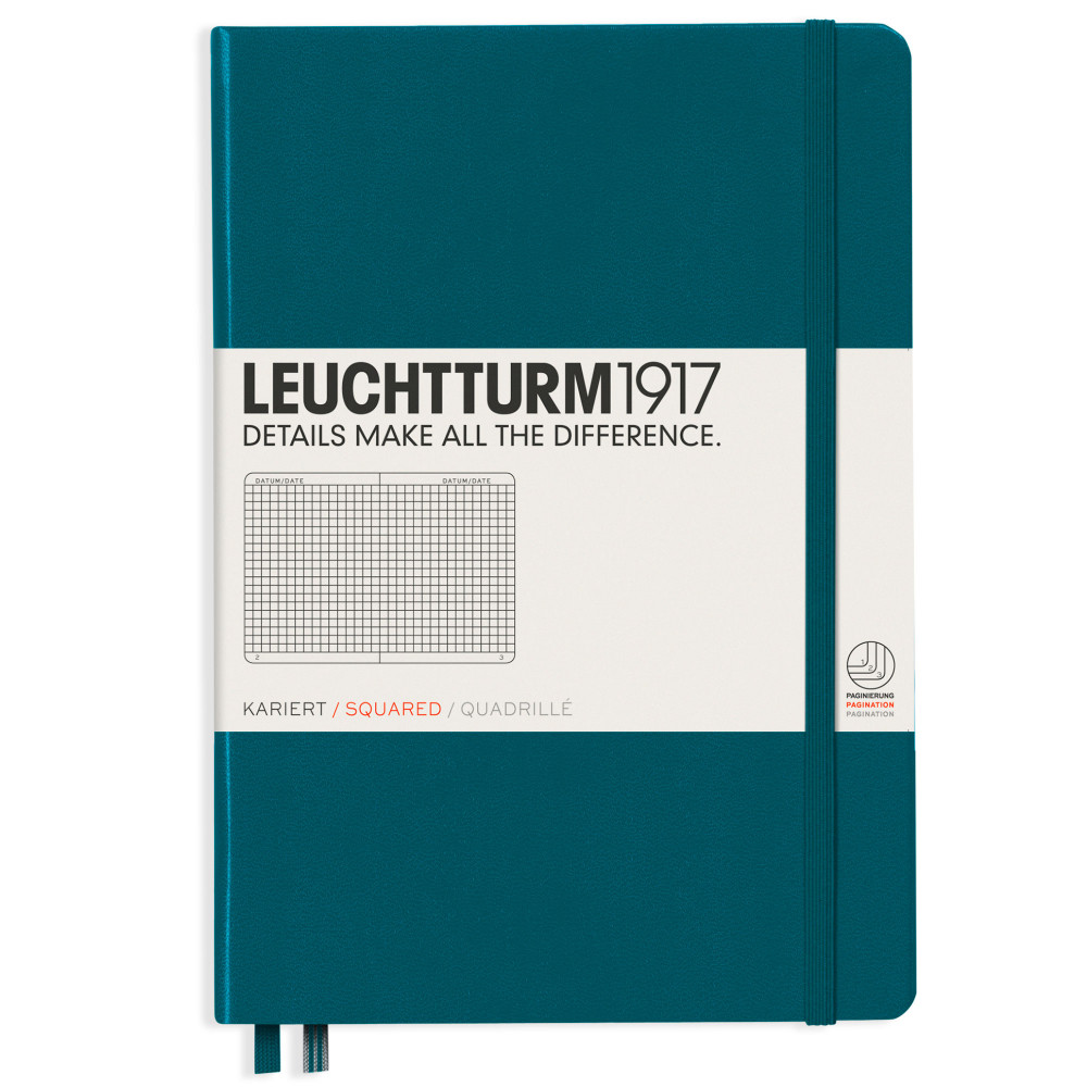 Записная книжка Leuchtturm Medium A5 Pacific Green твердая обложка 251 стр, артикул 359698. Фото 10