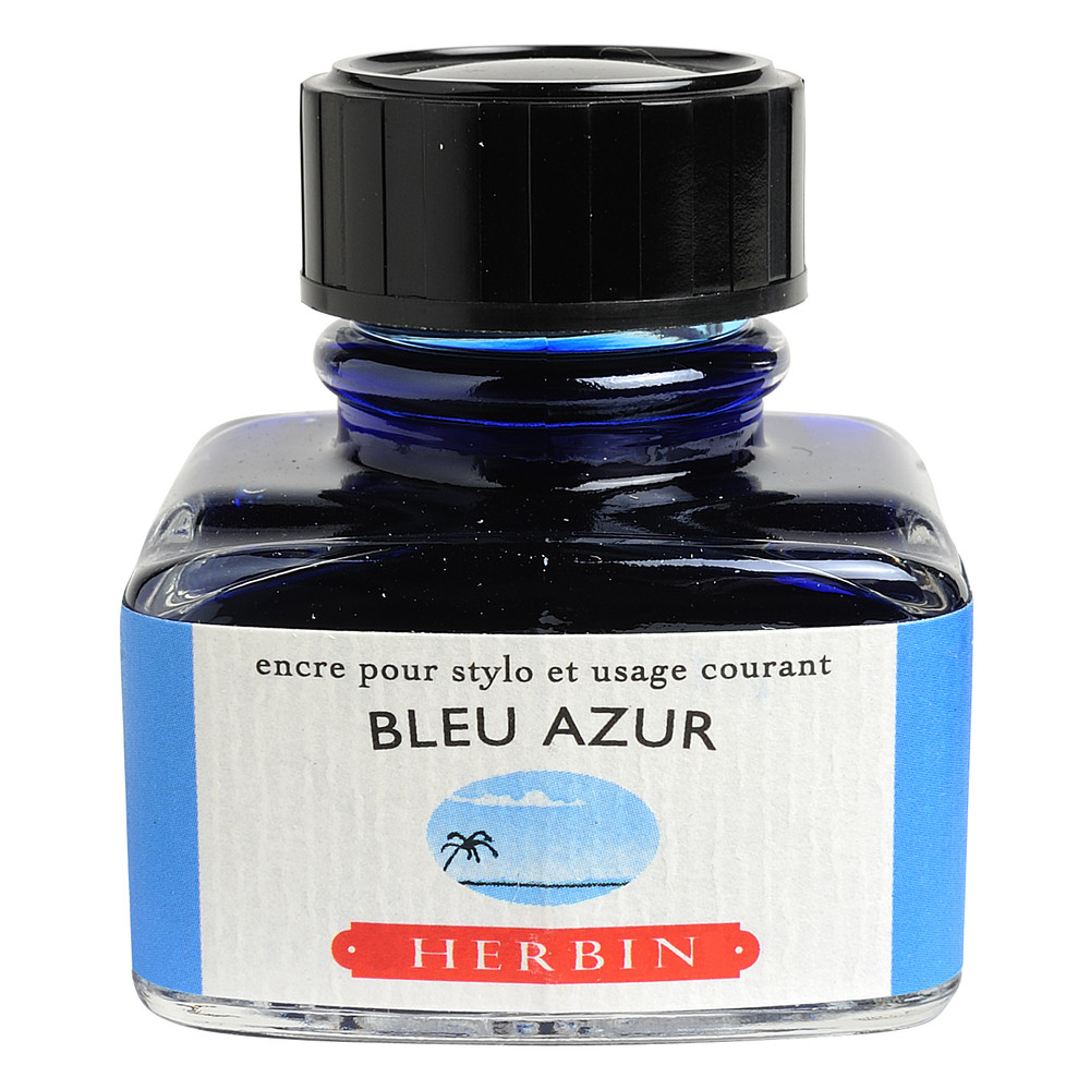 Флакон с чернилами Herbin Bleu azur (светло-голубой) 30 мл, артикул 13012T. Фото 1