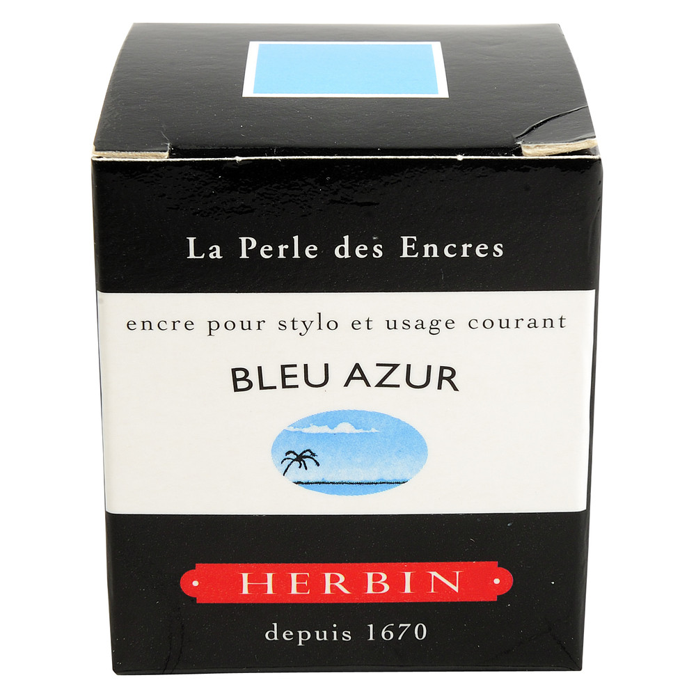 Флакон с чернилами Herbin Bleu azur (светло-голубой) 30 мл, артикул 13012T. Фото 3