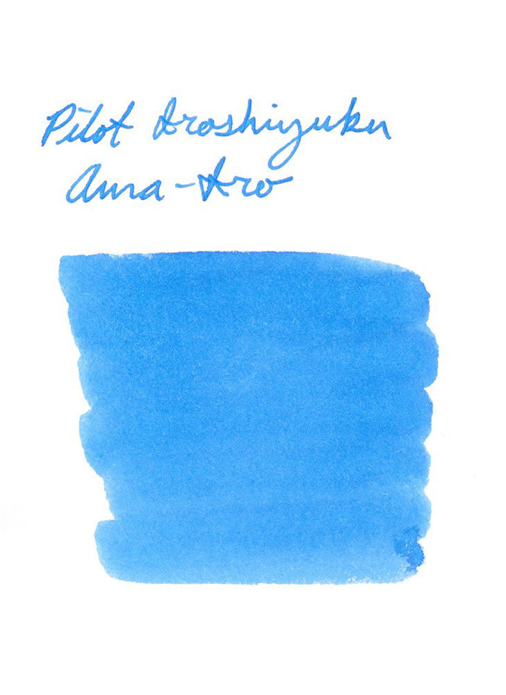 Флакон с чернилами Pilot Iroshizuku Blue Ama-Iro (небесно-голубой) для перьевых ручек 15 мл, артикул ink-15-ama. Фото 2