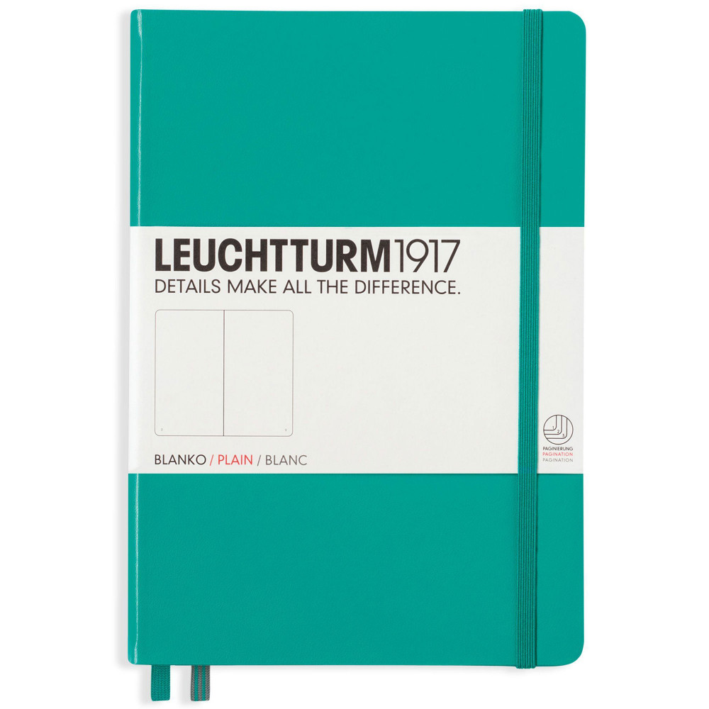 Записная книжка Leuchtturm Medium A5 Emerald твердая обложка 251 стр, артикул 344793. Фото 1