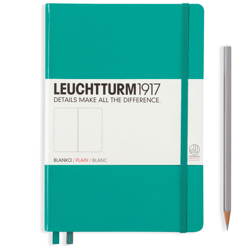 Записная книжка Leuchtturm Medium A5 Emerald твердая обложка 251 стр, артикул 344793. Фото 2