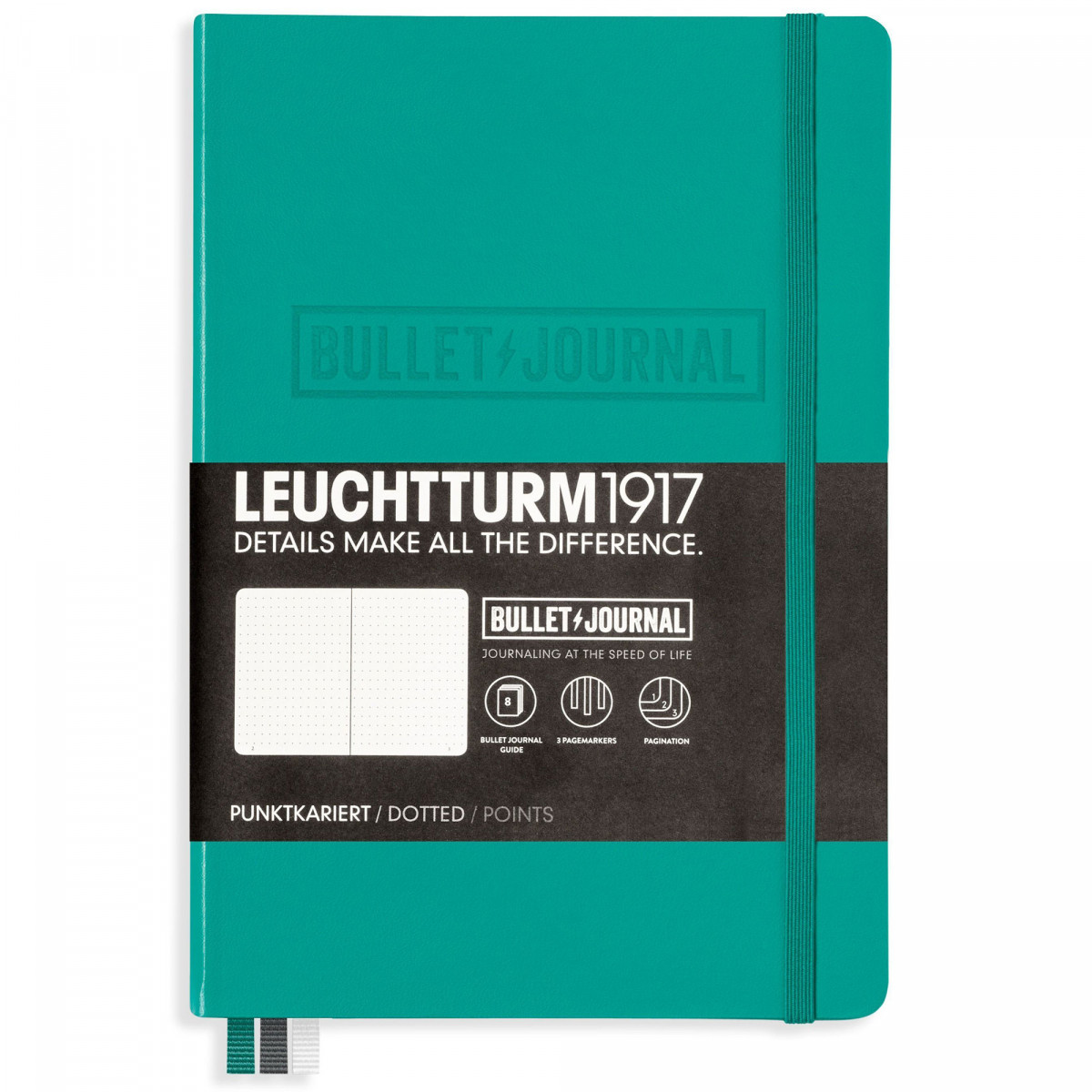 Блокнот Leuchtturm Bullet Journal Edition 1 Emerald, 355280 Блокнот Leuchtturm Bullet Journal Edition 1 Emerald, артикул 355280. Фото 1