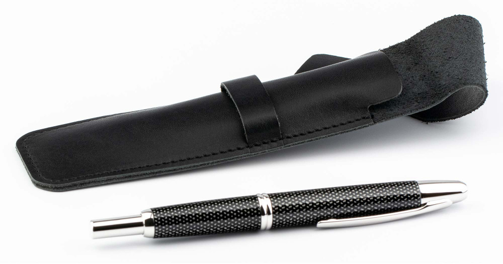 Кожаный чехол для одной ручки Handmade черный, артикул H22-00711. Фото 3