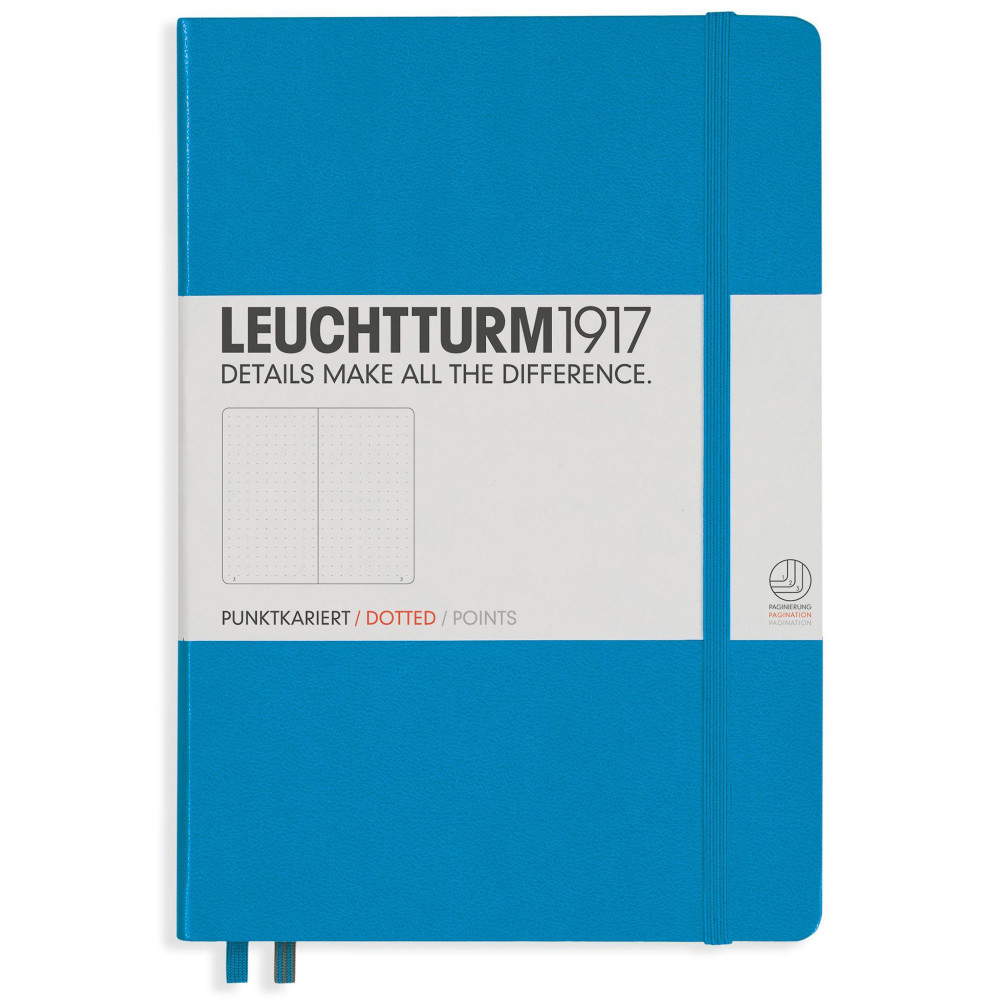 Записная книжка Leuchtturm Medium A5 Azure твердая обложка 251 стр, артикул 346695. Фото 1
