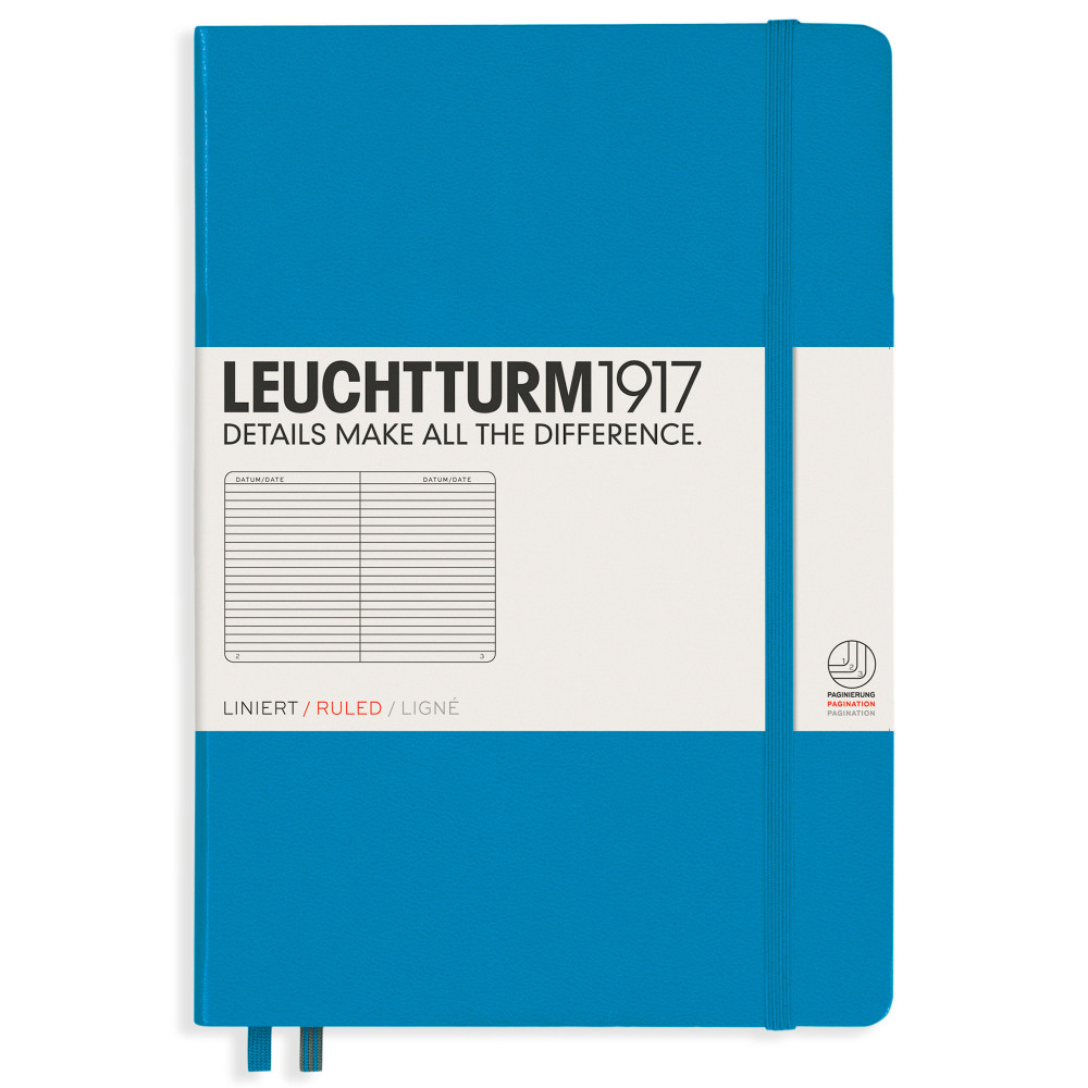 Записная книжка Leuchtturm Medium A5 Azure твердая обложка 251 стр, артикул 346695. Фото 8