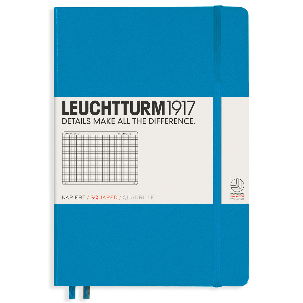 Записная книжка Leuchtturm Medium A5 Azure твердая обложка 251 стр, артикул 346695. Фото 9