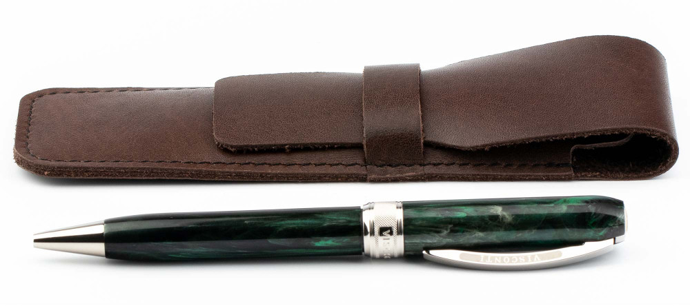 Кожаный чехол для одной ручки Handmade коричневый, артикул H22-00712. Фото 2