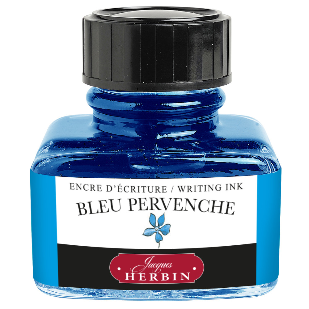 Флакон с чернилами Herbin Bleu pervenche (голубой) 30 мл, артикул 13013T. Фото 4