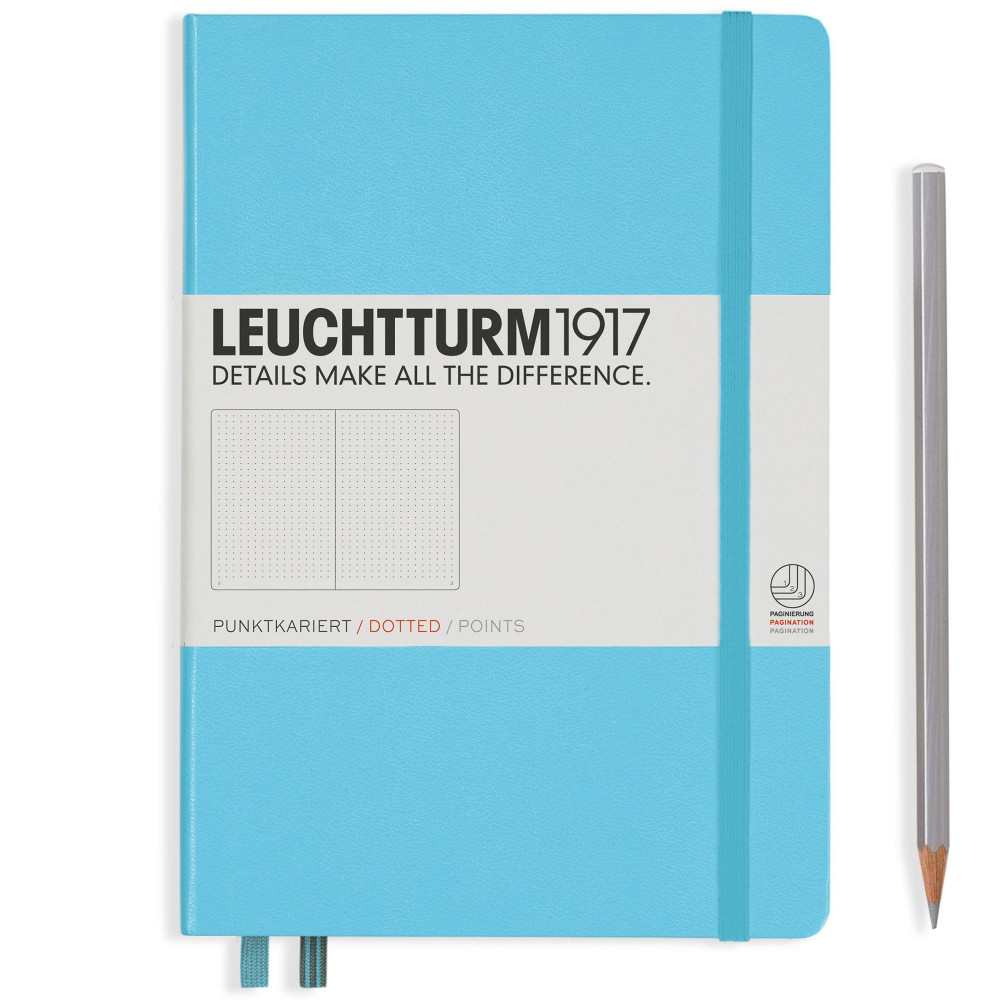 Записная книжка Leuchtturm Medium A5 Ice Blue твердая обложка 251 стр, артикул 357482. Фото 2