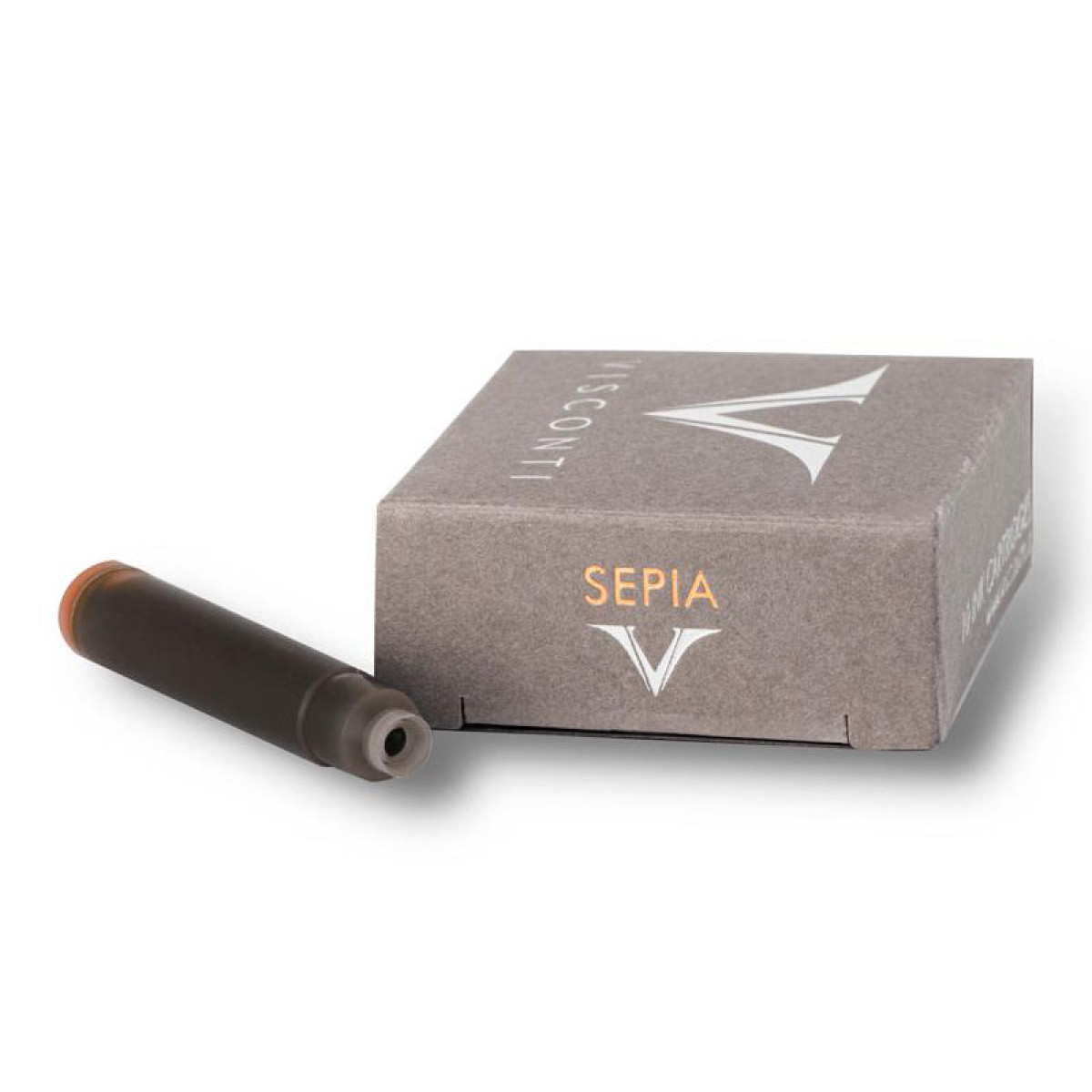 Картриджи с чернилами (10 шт) для перьевой ручки Visconti сепия, артикул KR-CART-23. Фото 1