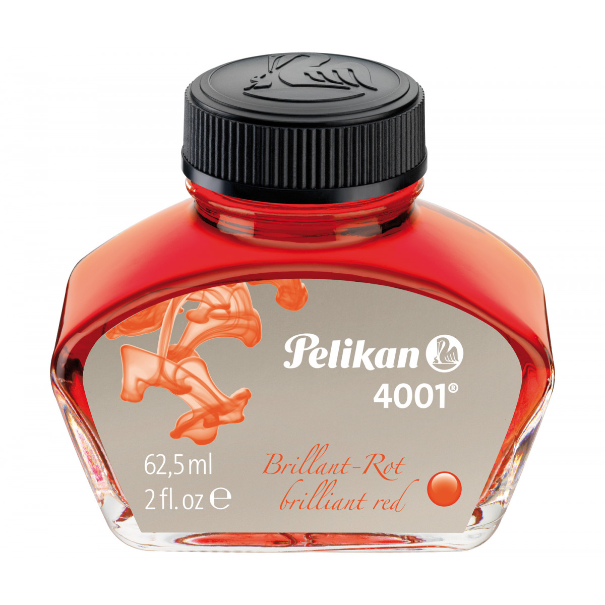 Флакон с чернилами Pelikan 4001 Brilliant Red для перьевой ручки 62,5 мл красный, 329169 Флакон с чернилами Pelikan 4001 Brilliant Red для перьевой ручки 62,5 мл красный, артикул 329169. Фото 1