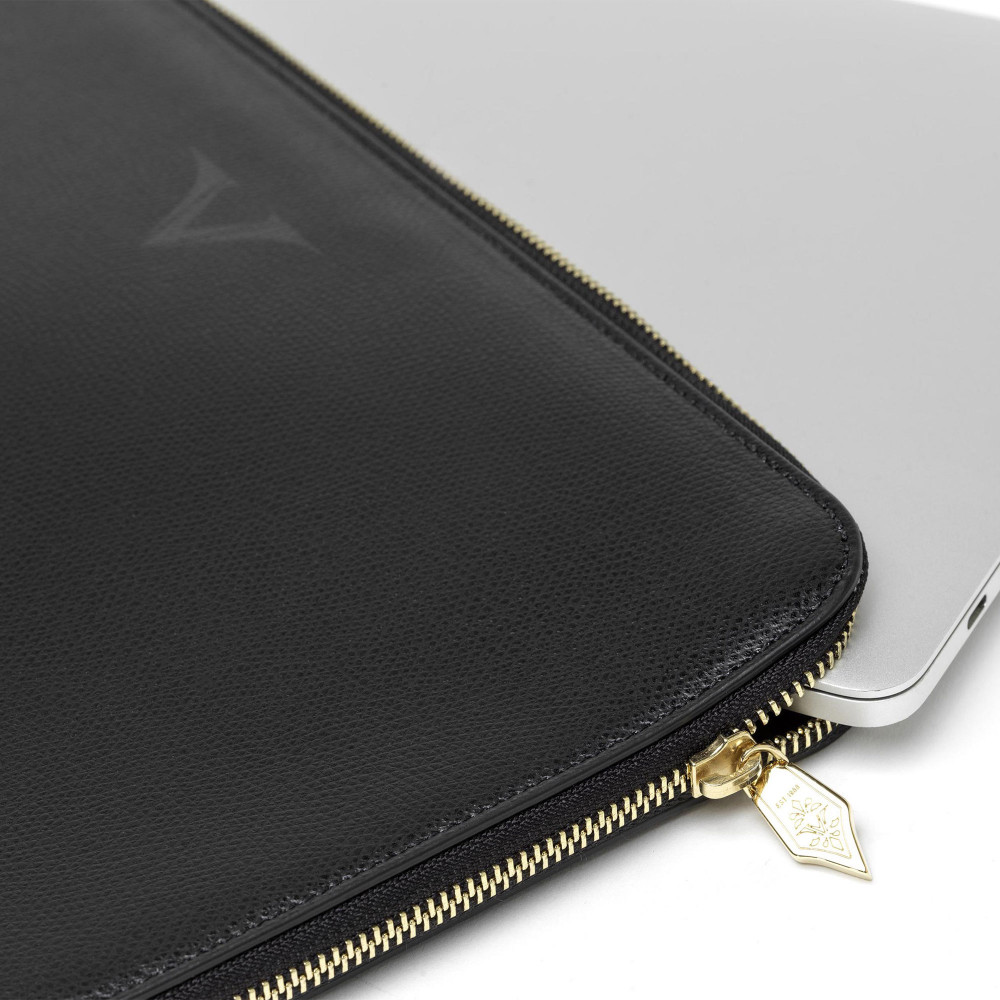 Кожаный чехол для ноутбука 13'' Visconti VSCT черный, артикул KL15-01. Фото 3