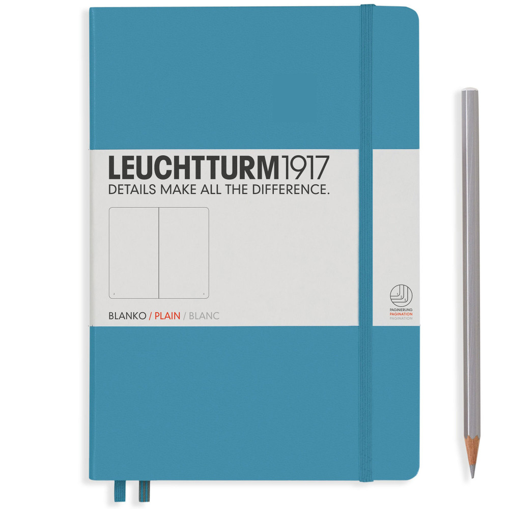 Записная книжка Leuchtturm Medium A5 Nordic Blue твердая обложка 251 стр, артикул 354587. Фото 2
