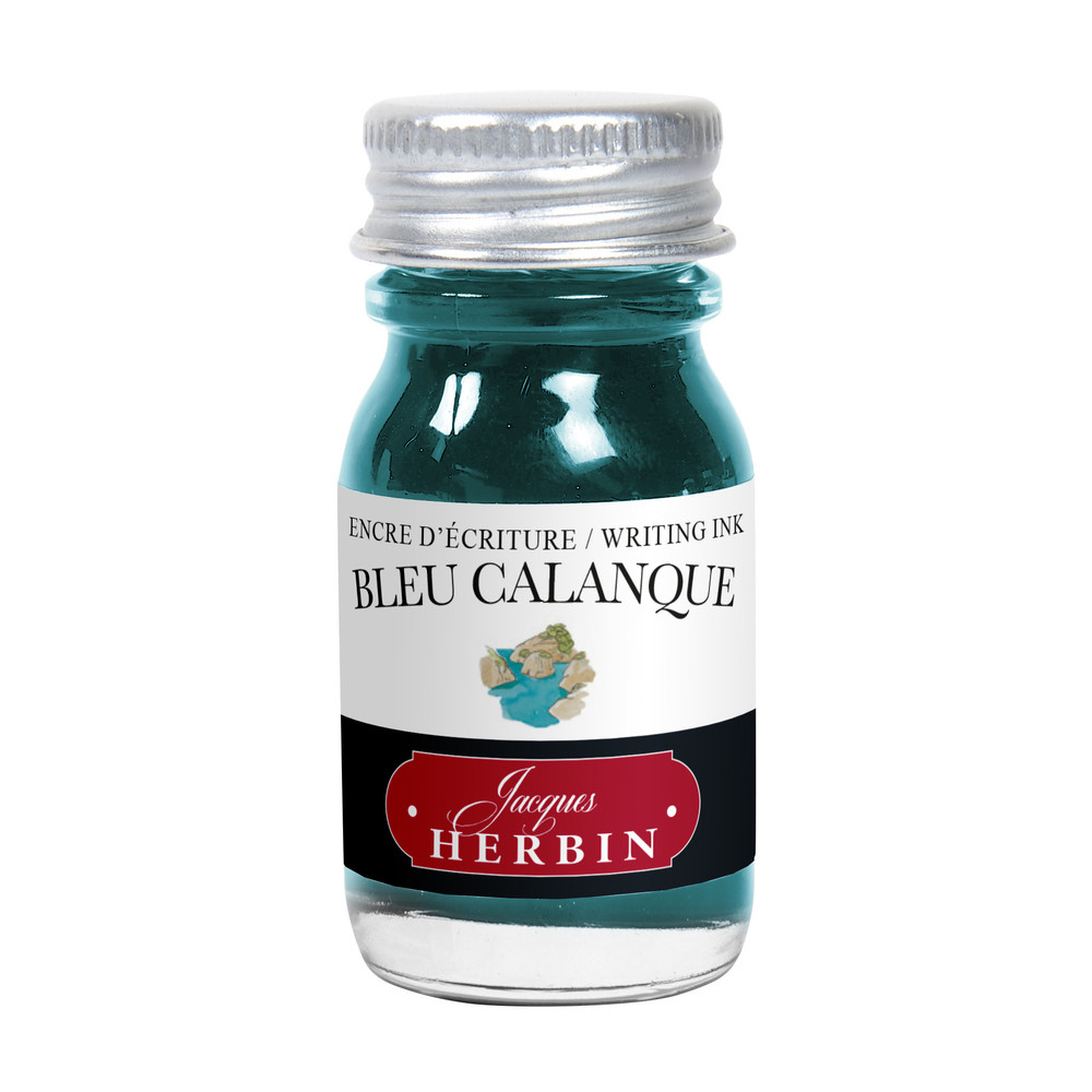 Флакон с чернилами Herbin Bleu calanque (аквамарин) 10 мл, артикул 11514T. Фото 1