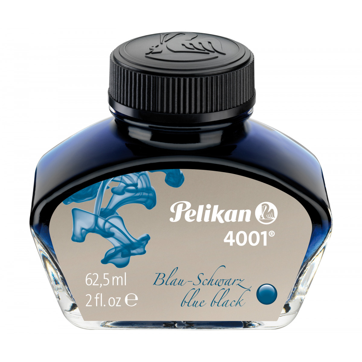 Флакон с чернилами Pelikan 4001 Blue Black для перьевой ручки 62,5 мл темно-синий, 329151 Флакон с чернилами Pelikan 4001 Blue Black для перьевой ручки 62,5 мл темно-синий, артикул 329151. Фото 1