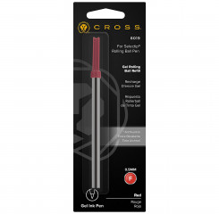 Стержень гелевый стандартный для ручки-роллера Cross красный F (тонкий) Стержень гелевый стандартный для ручки-роллера Cross красный F (тонкий)