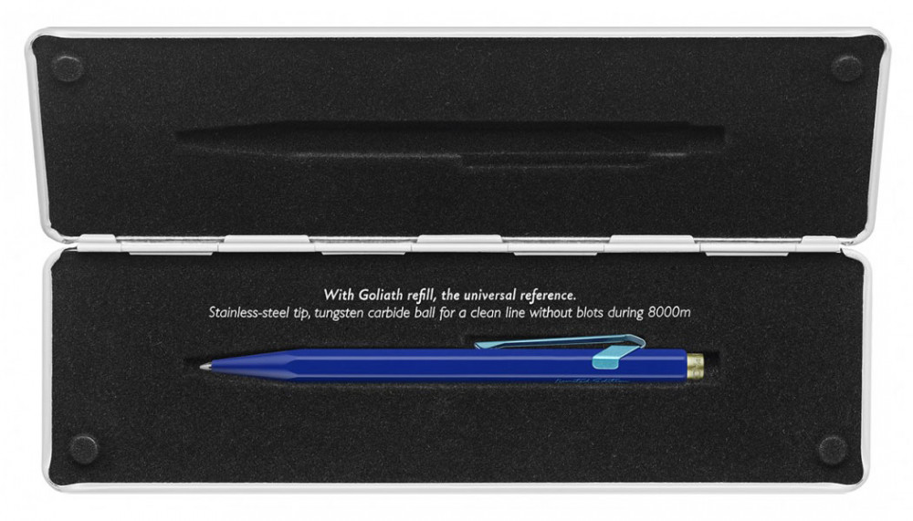 Шариковая ручка Caran d'Ache Office 849 Claim Your Style Blue, артикул 849.545. Фото 2