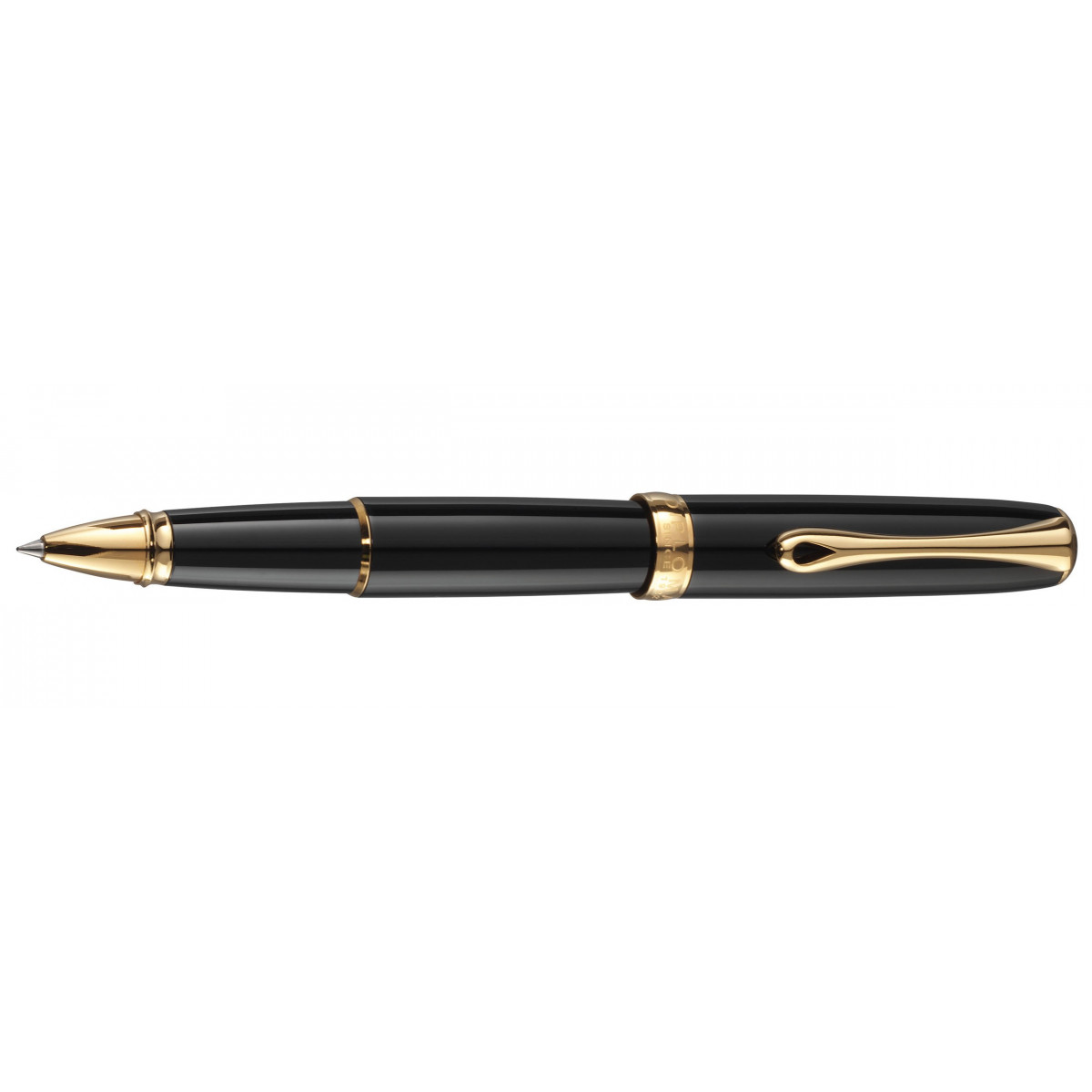 Ручка-роллер Diplomat Excellence A2 Black Lacquer Gold, артикул D40203030. Фото 1