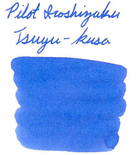 Флакон с чернилами Pilot Iroshizuku Blue Tsuyu-Kusa (полевая синеглазка) для перьевых ручек 15 мл, артикул INK-15-TS. Фото 2