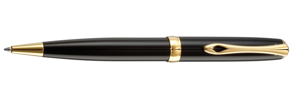 Шариковая ручка Diplomat Excellence A2 Black Lacquer Gold, артикул D40203040. Фото 1