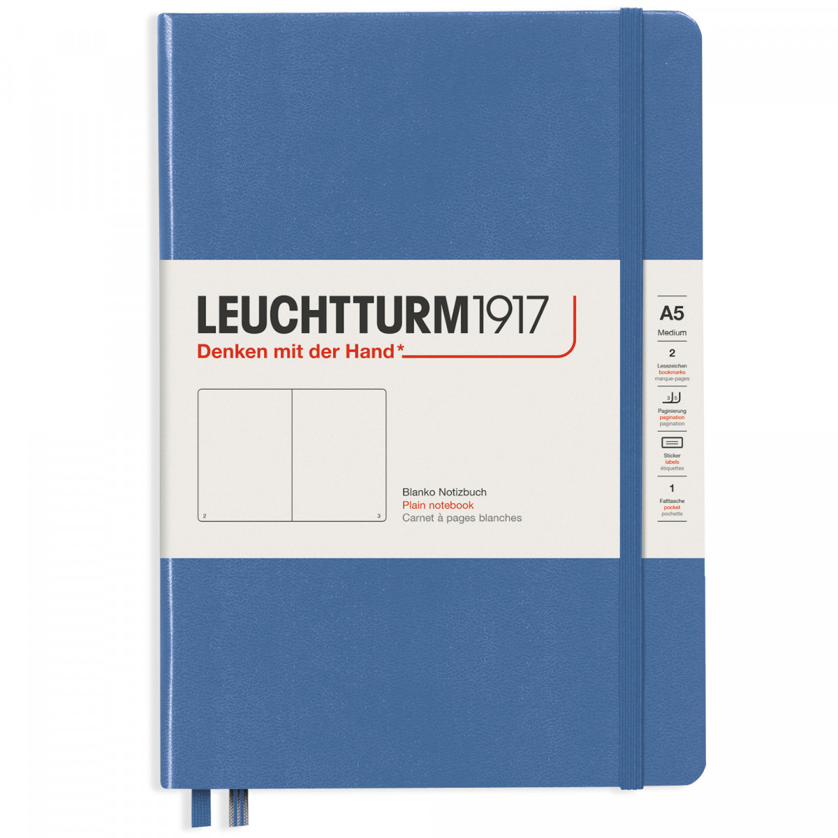 Записная книжка Leuchtturm Medium A5 Denim твердая обложка 251 стр, 361581 Записная книжка Leuchtturm Medium A5 Denim твердая обложка 251 стр, артикул 361581. Фото 1